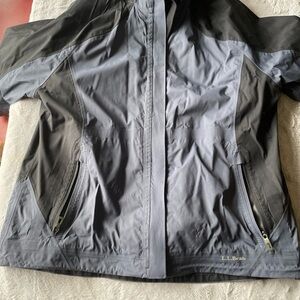 L.L. Bean Gray and Black Jacket with fleece lining size large